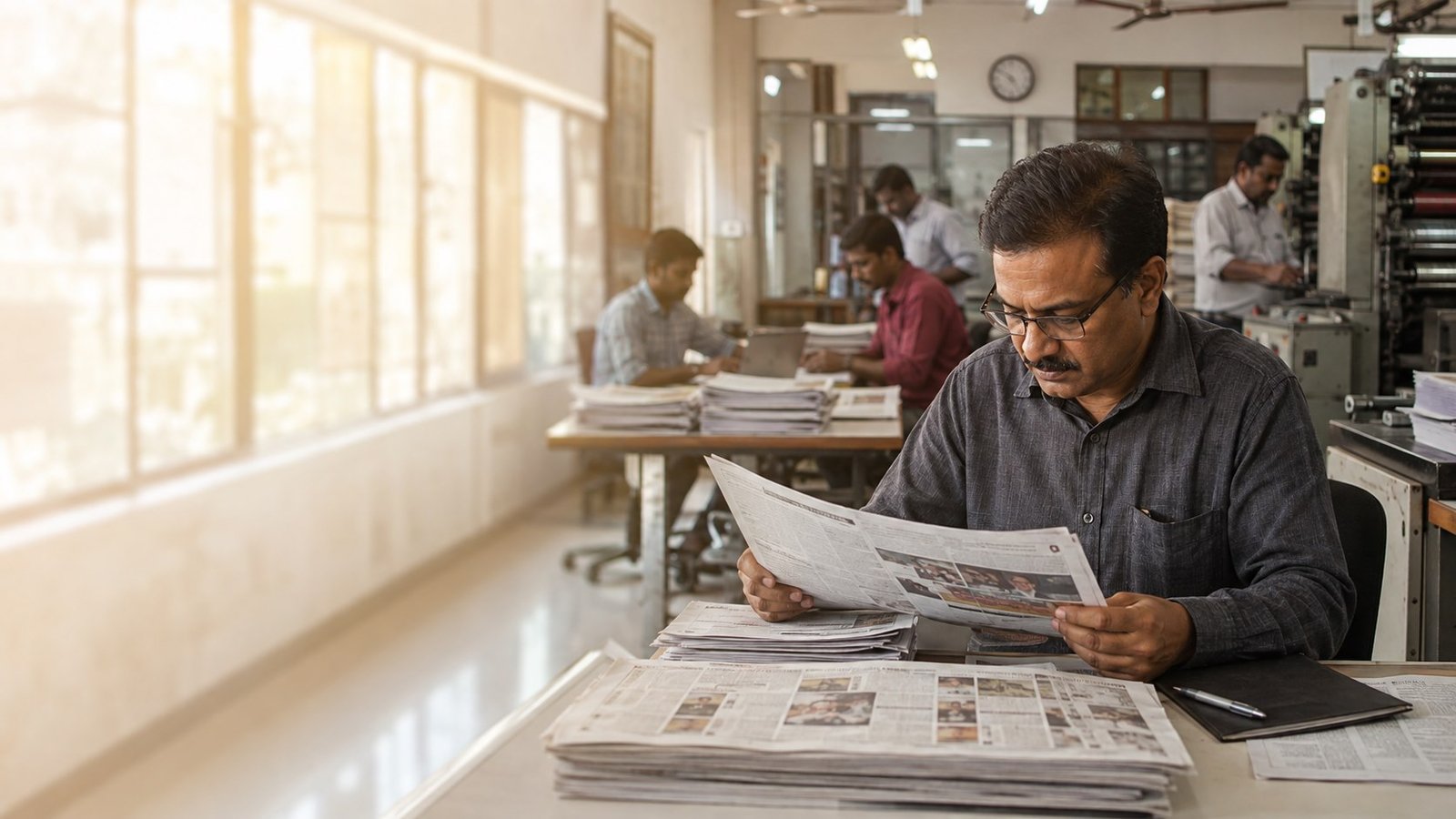 Adyasha Newspaper team at work